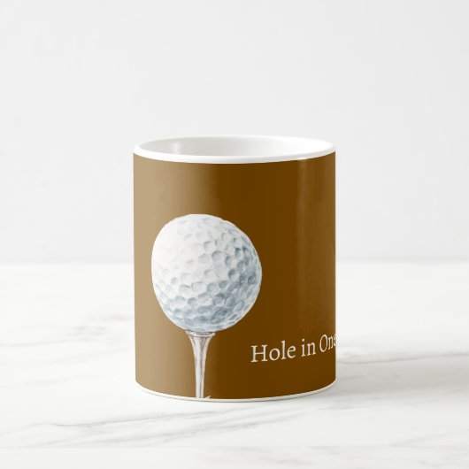 Golfball-Loch-in-Eins Kaffeetasse (Mittel)