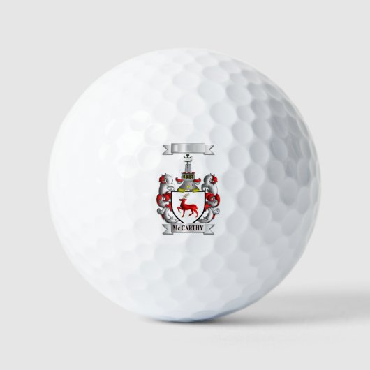 Golfball Mc Carthy Familienname und Schild (Vorderseite)