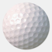 Golfball mit Dellen Runder Aufkleber (Vorderseite)