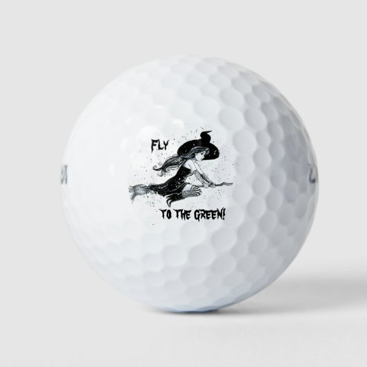 Golfball mit Hexe (Vorderseite)