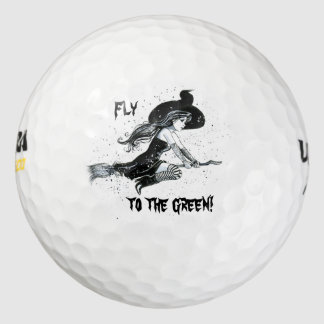 Golfball mit Hexe
