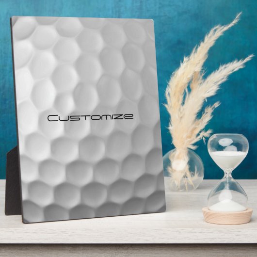 Golfball mit individuellem Text Fotoplatte (Seite)