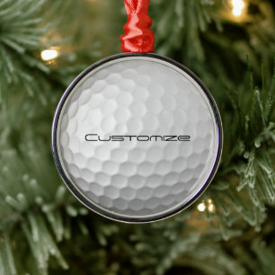 Golfball mit individuellem Text Ornament Aus Metall