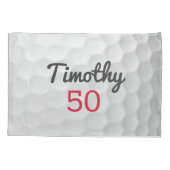 Golfball mit individueller Alter oder anderer Numm Kissenbezug (Rückseite)