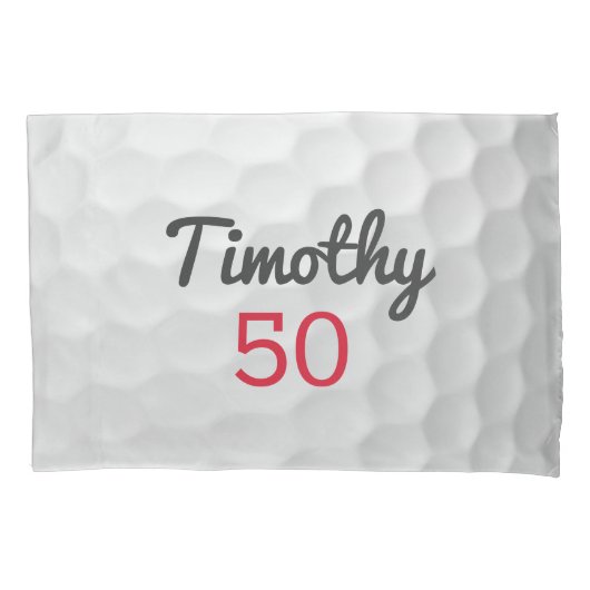 Golfball mit individueller Alter oder anderer Numm Kissenbezug (Vorderseite)