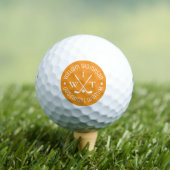 Golfball mit Monogramm für stilvolle Golfer (Insitu T-Shirt)