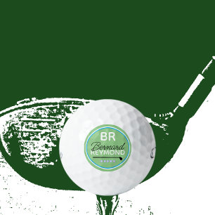 GolfBall mit Name Monogram Green