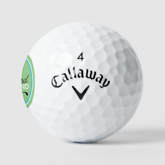 GolfBall mit Name Monogram Green (Logo)