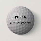 Golfball mit Personalisiertem Namen Button (Vorderseite)