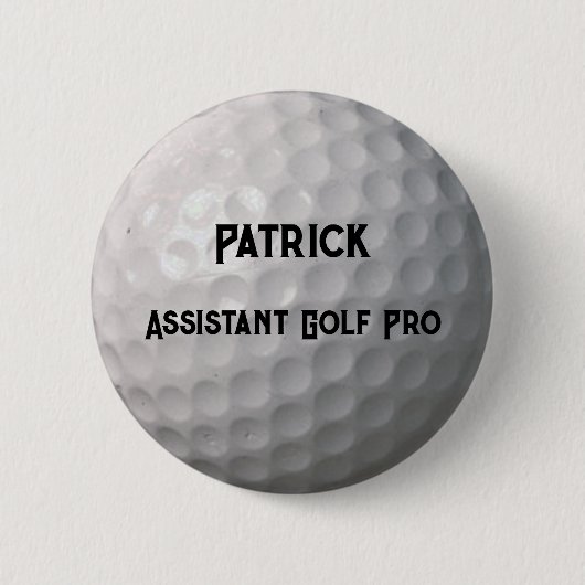 Golfball mit Personalisiertem Namen Button (Vorderseite)