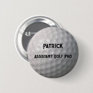Golfball mit Personalisiertem Namen Button