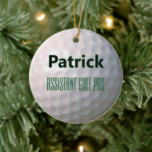 Golfball mit Personalisiertem Namen Keramik Ornament