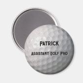 Golfball mit Personalisiertem Namen Magnet (Vorderseite/Rückseite)