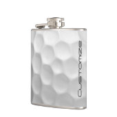 Golfball mit Personalisiertem Text Flachmann (Links)