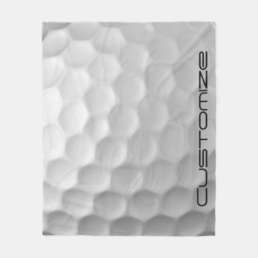 Golfball mit Personalisiertem Text Fleecedecke (Vorderseite)