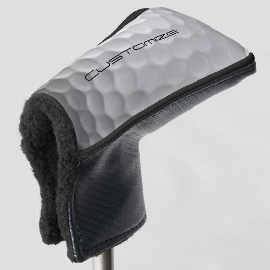 Golfball mit Personalisiertem Text Golf Headcover (3/4 Vorderseite)