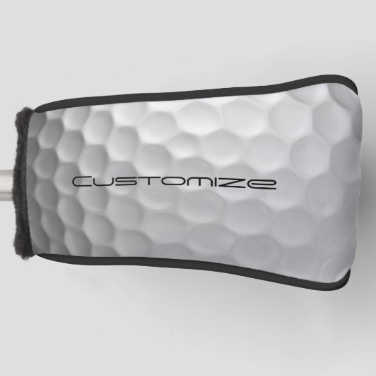 Golfball mit Personalisiertem Text Golf Headcover (Vorderseite)