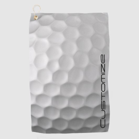 Golfball mit Personalisiertem Text Golfhandtuch (Vorderseite)