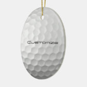 Golfball mit Personalisiertem Text Keramik Ornament (Links)