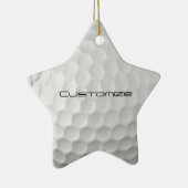 Golfball mit Personalisiertem Text Keramik Ornament (Rechts)