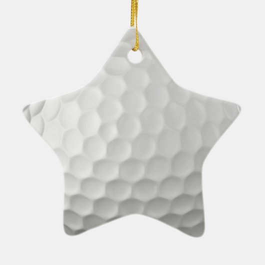 Golfball mit Personalisiertem Text Keramik Ornament (Hinten)