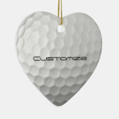 Golfball mit Personalisiertem Text Keramik Ornament (Rechts)