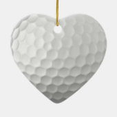 Golfball mit Personalisiertem Text Keramik Ornament (Hinten)