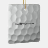 Golfball mit Personalisiertem Text Keramikornament (Rechts)