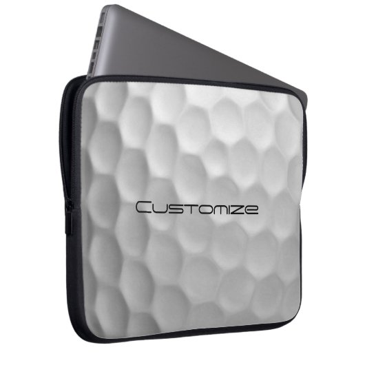 Golfball mit Personalisiertem Text Laptopschutzhülle (Vorne Rechts)