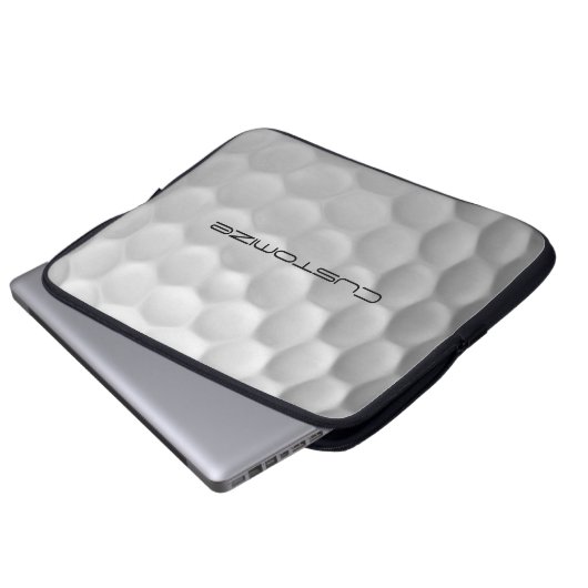 Golfball mit Personalisiertem Text Laptopschutzhülle (Vorne Knopf)