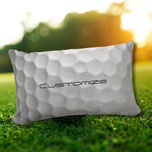 Golfball mit Personalisiertem Text Lendenkissen