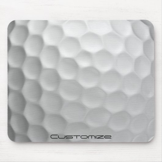 Golfball mit Personalisiertem Text Mousepad (Vorne)