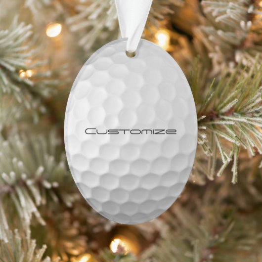 Golfball mit Personalisiertem Text Ornament (Baum)