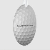 Golfball mit Personalisiertem Text Ornament (Vorderseite)