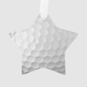 Golfball mit Personalisiertem Text Ornament (Rückseite)