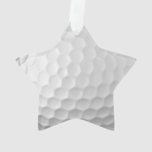 Golfball mit Personalisiertem Text Ornament (Rückseite)
