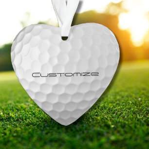 Golfball mit Personalisiertem Text Ornament