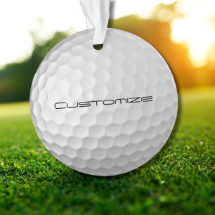 Golfball mit Personalisiertem Text Ornament