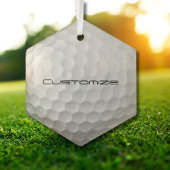 Golfball mit Personalisiertem Text Ornament Aus Glas