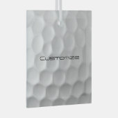 Golfball mit Personalisiertem Text Ornament Aus Glas (Vorderseite Rechts)