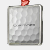 Golfball mit Personalisiertem Text Ornament Aus Metall (Links)