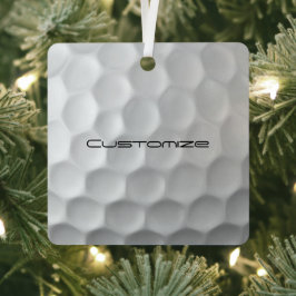 Golfball mit Personalisiertem Text Ornament Aus Metall