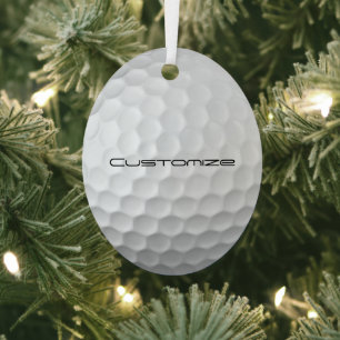 Golfball mit Personalisiertem Text Ornament Aus Metall