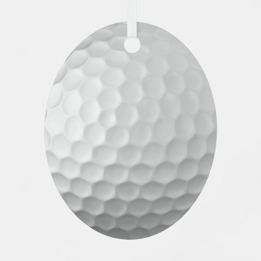 Golfball mit Personalisiertem Text Ornament Aus Metall (Rückseite)