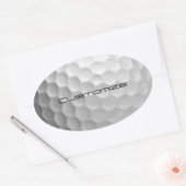 Golfball mit Personalisiertem Text Ovaler Aufkleber (Umschlag)