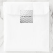 Golfball mit Personalisiertem Text Quadratischer Aufkleber (Tasche)