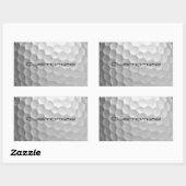 Golfball mit Personalisiertem Text Rechteckiger Aufkleber (Blatt)