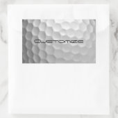 Golfball mit Personalisiertem Text Rechteckiger Aufkleber (Tasche)