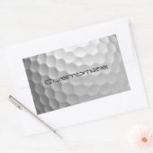 Golfball mit Personalisiertem Text Rechteckiger Aufkleber (Umschlag)