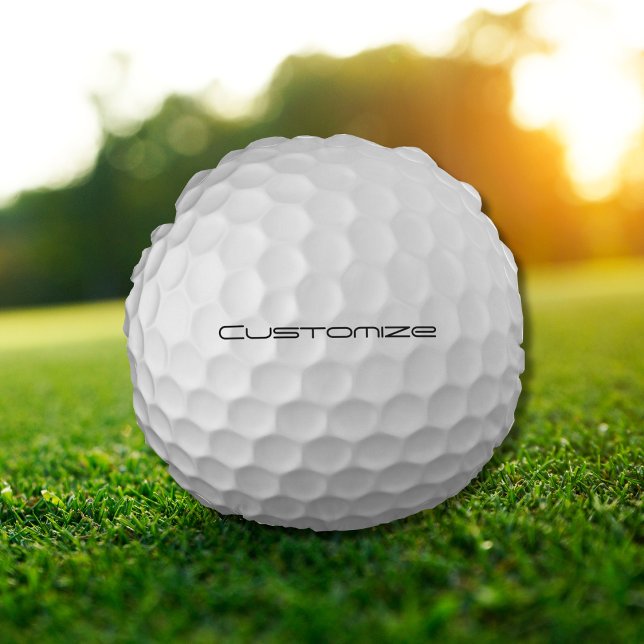 Golfball mit Personalisiertem Text Rundes Kissen (Von Creator hochgeladen)